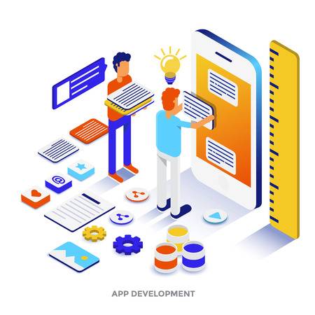 101300648-modern-flat-design-isometric-illustration-of-app-development-can-be-used-for-website-and-mobile-webs